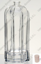 Bottiglia Cupola in vetro cristallino con tappo - 10 cl