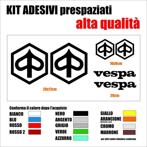 Kit adesivi piaggio logo - piaggio, vespa