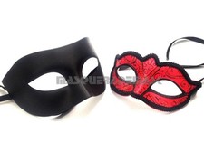 Black Red Couple Masquerade