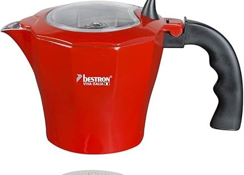 Caraffa rossa moka bestron - caraffa,