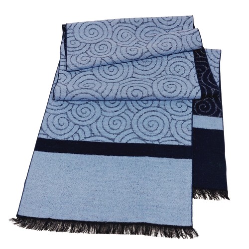 Sciarpa flanella seta - , blu