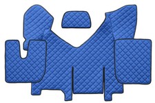 SET TAPPETI + COPRICOFANO ECOPELLE BLU PER IVECO STRALIS HI-WAY AUTOMATICO FRIGO