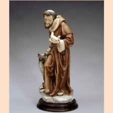 Statua diSan Francesco d'Assisi cm 43  in polvere di alabastro made in Italy