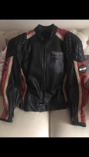 GIUBBOTTO MOTOCICLISTA TRIUMPH IN PELLE NERO/BLUGRIGIO  NUOVO INTROVABILE!!!!!