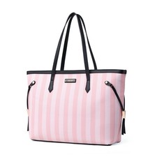 Borsa Victoria Secret Vintage Carry All Tote Bag - Rosa e Bianco Iconic Stripe