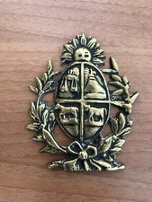 FREGIO IN OTTONE STEMMA DECORO ABBELLIMENTO ORIGINALE D'EPOCA