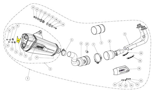 Akrapovic x189 staffa per - staffa,
