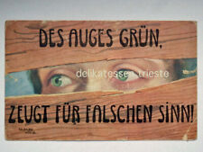 Des Auges Grun Zeugt fur Falschen sinn Th. Bauer Wien old postcard BKWI 944-1