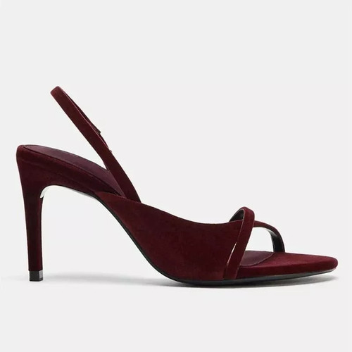 Sandali eleganti bordeaux - sandali,