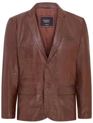 Infinity leather giacca blazer - infinity,