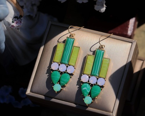 Orecchini arte deco giada - deco,