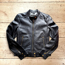 Giubbotto pelle morbida donna modello biker made italy Guendj milano