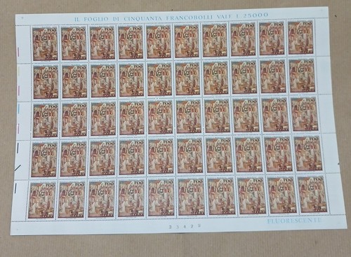 1987 italia foglio francobolli - foglio,