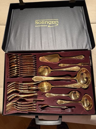 Set posate laccate oro - posate,