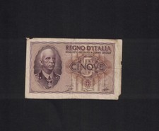 Italy  Italia 5 Lire 1940 P-28