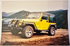 Foto d'epoca trovata anni 2000 giallo Jeep Wrangler camion Hillside Colorado Springs