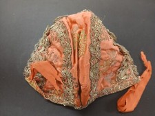 EX VOTO CUFFIA RELIGIOSA SCAPOLARE RICAMATO BATTESIMO DEVOZIONALE