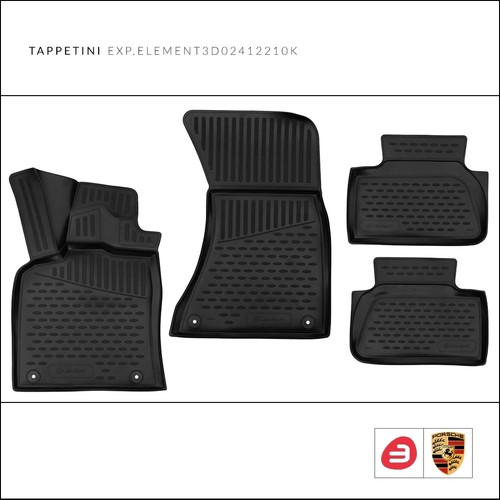 Tappetini gomma porsche - 4, 3d