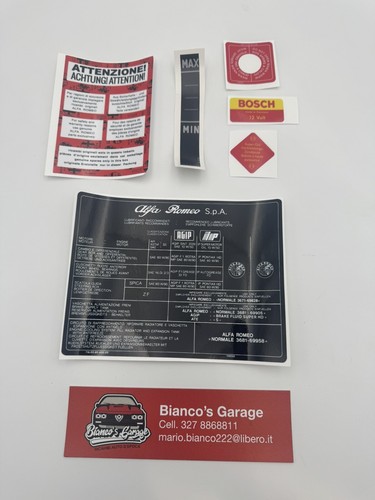 Kit adesivi vano motore - kit,
