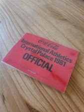 Distintivo Ufficiali Palazzo Cristallo Atletica Internazionale Coca Cola 1981 Vintage