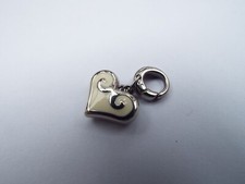 NEW Fossil Heart Stainless Steel Charm in silver and white colour