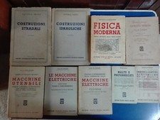 Lotto Blocco 17 libri MANUALI HOEPLI + ALTRI 8 vari meccanica macchine fisica