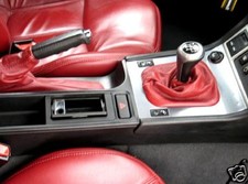 BMW  Z3  CUFFIA CAMBIO E FRENO IN VERA PELLE ROSSA