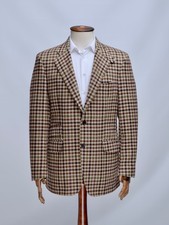 Blazer uomo ETRO Milano Briseide 100% cashmere beige marrone quadri taglia 54
