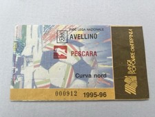 avellino-pescara biglietto Calcio 1995/96(Juventus,Lazio,Inter,Roma,milan)