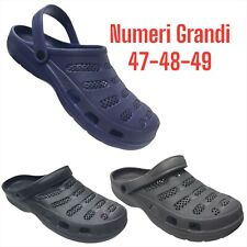 Ciabatta sabot uomo  stile crocs leggera mare giardino-Numeri Grandi 47-48-49
