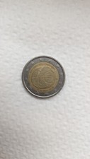 Two euro coin with - two,