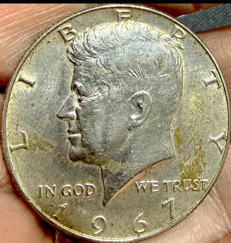 Usa 1967 plata moneda half - usa,