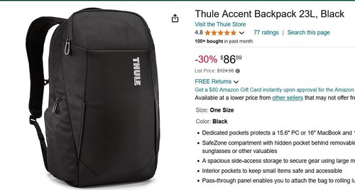 Thule backpack brand new with - brand,