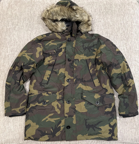 Giacca parka piumino mimetico