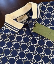 Gucci blue polo nwt large - gg,