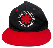 Cappello Berretto Snapback Vintage anni 90 Red Hot Chili Peppers Nero Rosso Logo Ricamato