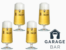 Set Of 4 Bitburger Beer Glasses Chalices Pint 50cl Brand New