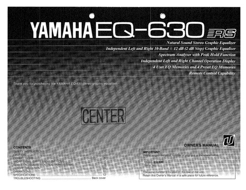 Yamaha 630 equalizzatore - eq-630,