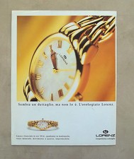 E635 - Advertising Pubblicità -1995- LORENZ OROLOGIO IN ORO 18 Kt