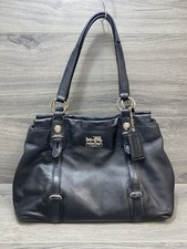 Borsa Coach nera Madison Mia in morbida pelle viola fodera in raso borsa a mano