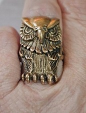 Anello ottone donna vintage forma civetta o gufo