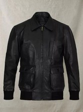 Giubbotto pelle bomber nero