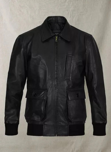 Giubbotto pelle bomber - , nero