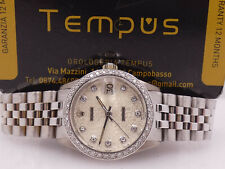 Rolex Datejust Boy 31 mm 6827 oro 18 kt con diamanti quadrante e lunetta anno '75 + scatola orologio