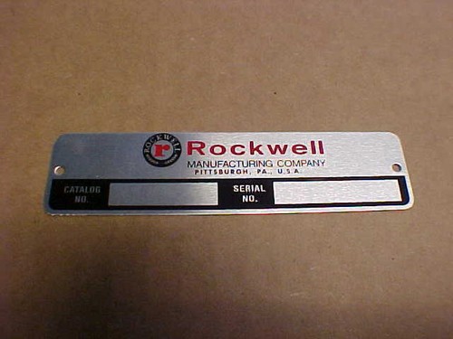 Rockwell dati piastra - rockwell,