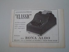 advertising Pubblicità 1953 ADDIZIONATRICE CLASSIC - ALDO BONA - MILANO