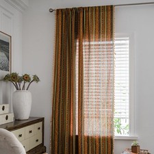 Tende stampate in lino di