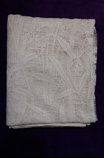 Tenda per finestra grande pezzo unico pizzo ricami 290 x 260 cm tessuto ottimo!