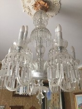 lampadario in cristallo di boemia a 9 luci a doppio palco con certificato