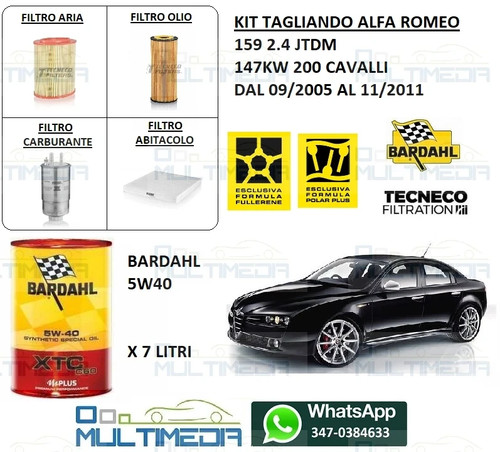 Kit tagliando filtri - filtri+, olio